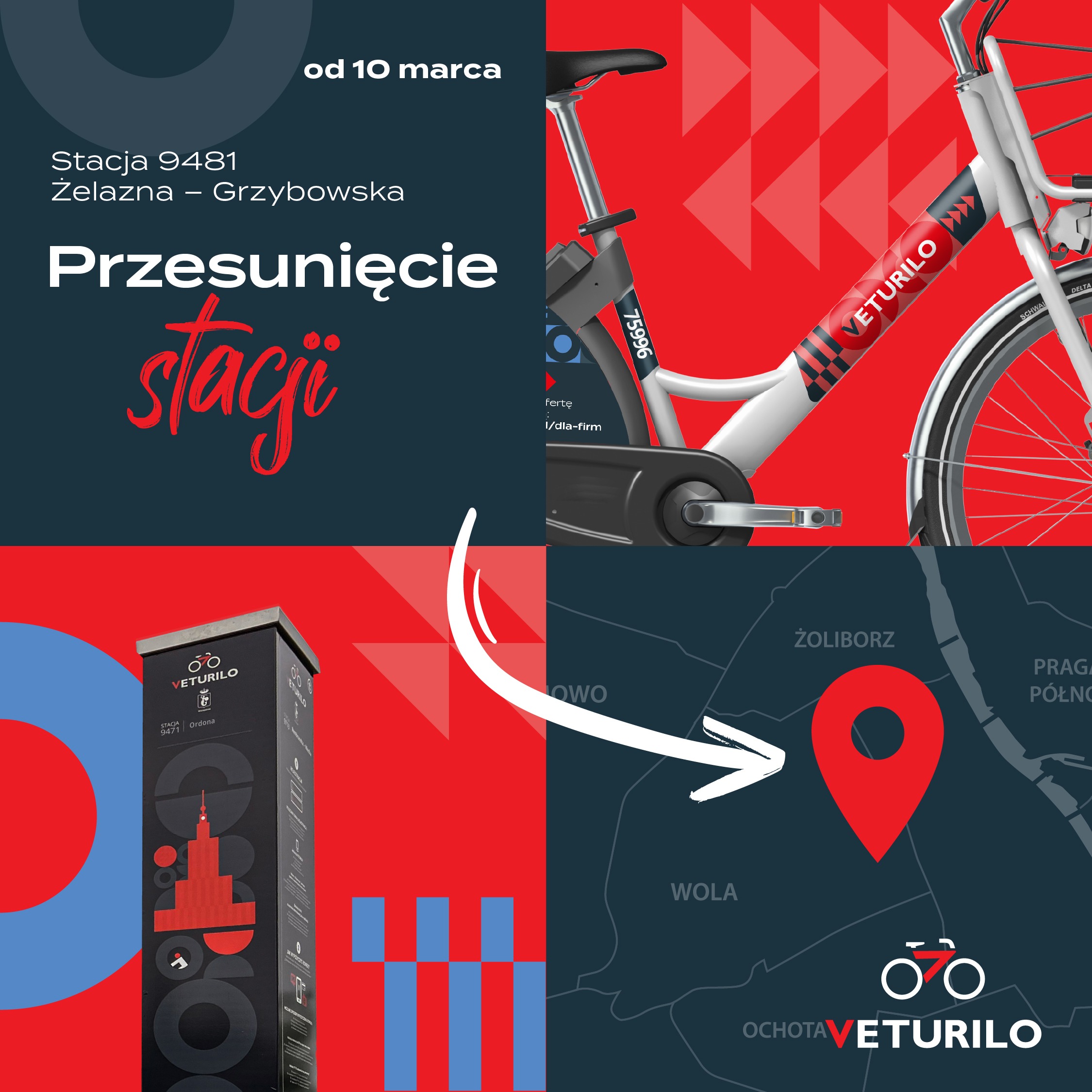 Tymczasowe przeniesienie stacji 9481 Żelazna – Grzybowska