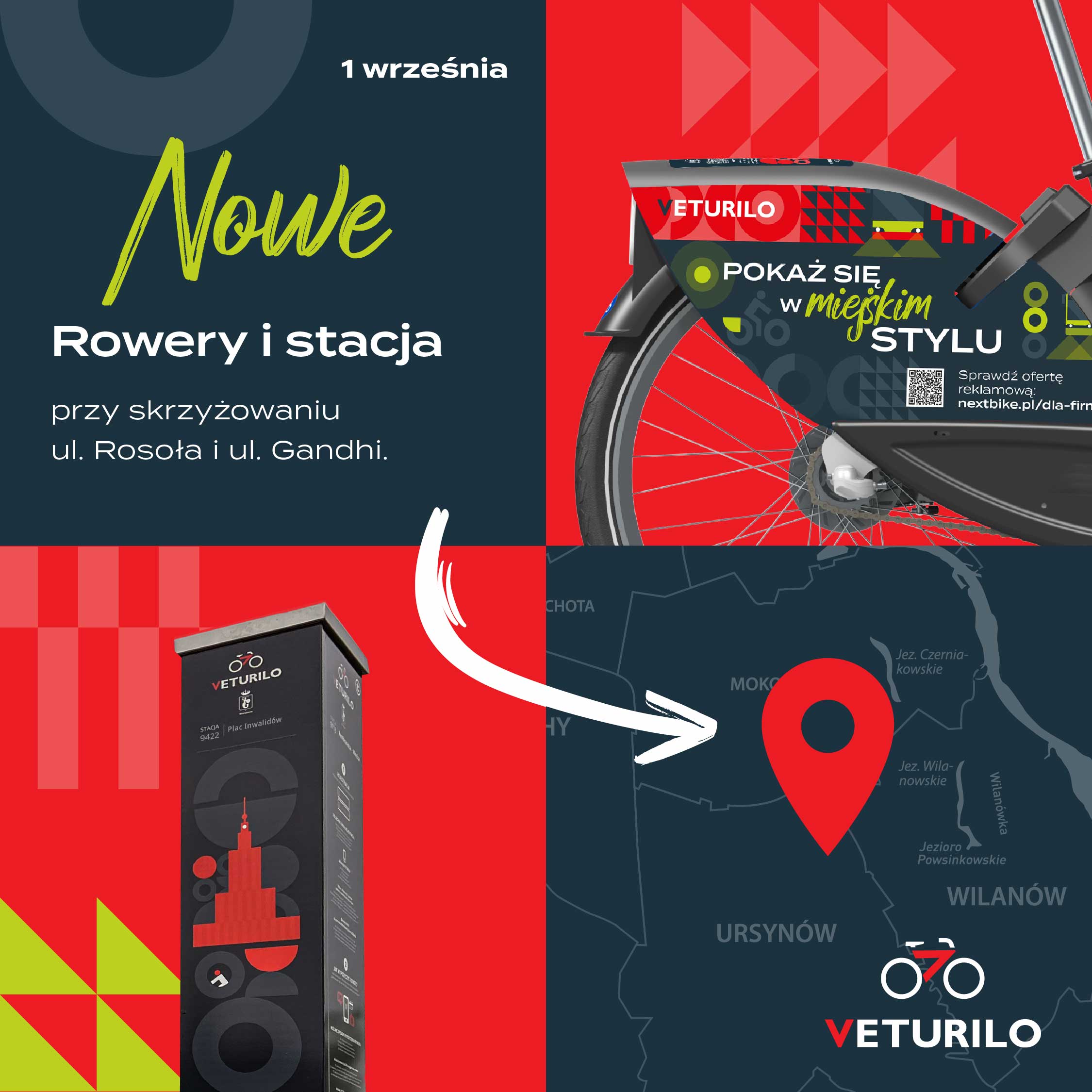 Veturilo rozrasta się – nowa stacja na Ursynowie od 1 września